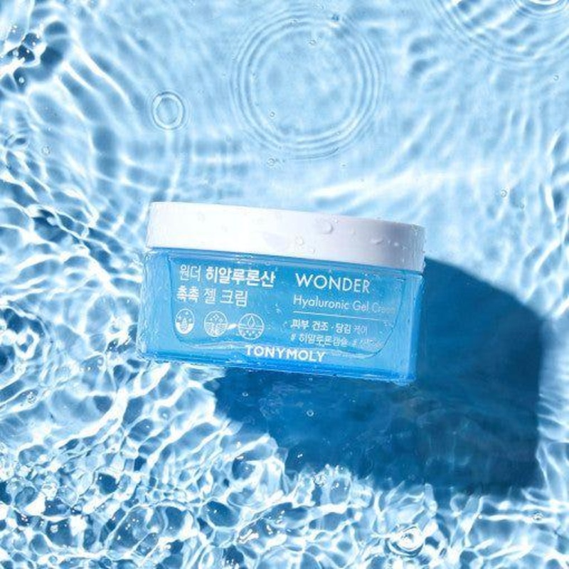 TONYMOLY Wonder Hyaluronic Acid Chok Chok Gel Cream  300ml | Deep Hydration Gel with 8 Types of Hyaluronic Acid & Jeju Seawater
