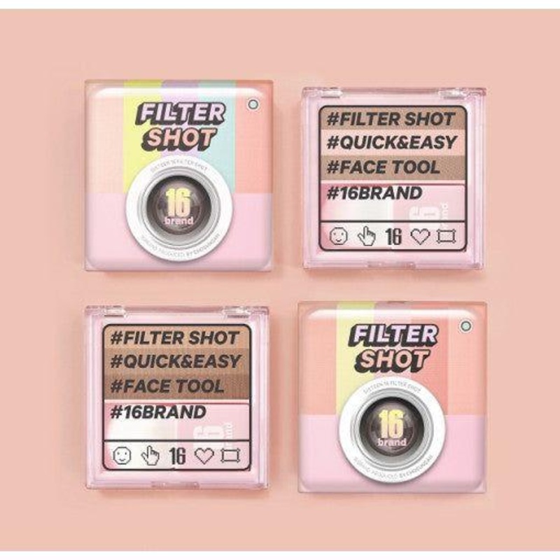 16BRAND Filter Shot Shading & Highlighter Duo  Natural Contour Perfection CONTOUR PEACH