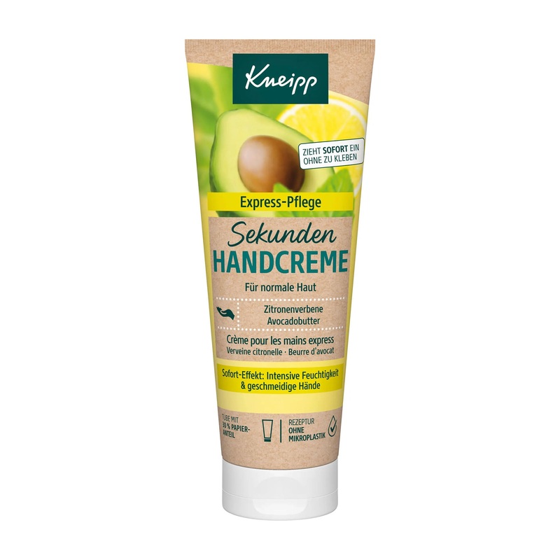 Kneipp Seconds Express Hand Cream Lemon Verbena & Avocado Butter, 75 mL