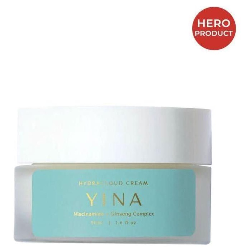 YINA Hydracloud Cream  50ml | Ginseng-Powered Moisturiser for Radiant, Hydrated & Resilient Skin 1.6 oz | 50 ml