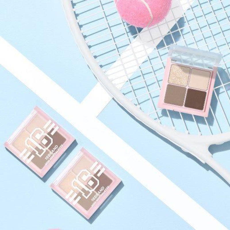 16BRAND MINI MINI PALETTE (2 Colors) | Compact Eyeshadow Duo for Effortless Everyday Looks #01 Gold Diamond