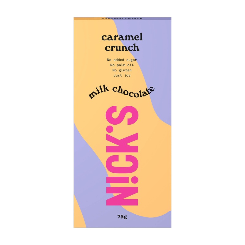 N!CK’S Caramel Crunch milk chocolate bar, 75 g