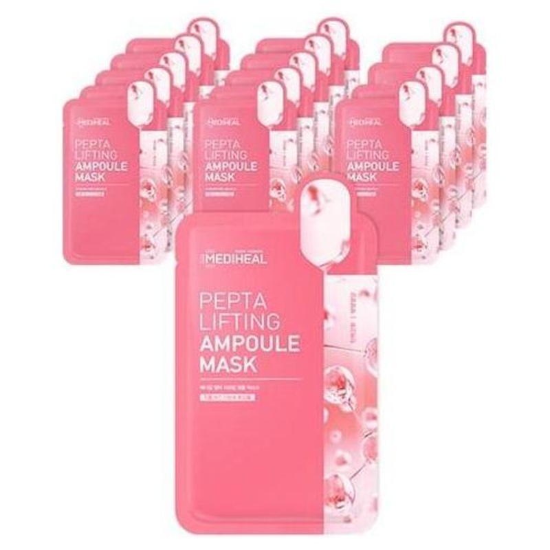 MEDIHEAL Pepta Lifting Ampoule Mask Sheet  20ml x 15pcs | Firming, Hydrating & Skin-Adhering Lifting Sheet Mask