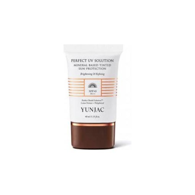 YUNJAC Perfect UV Solution Mineral-Based Tinted Sun Protection SPF43 PA+++ – 40ml | Lightweight & Brightening UV Defense