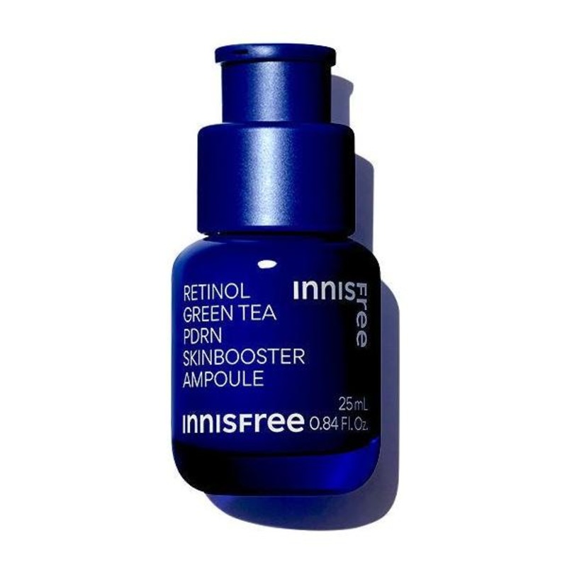 innisfree Retinol Green Tea PDRN Skinbooster Ampoule – 25ml | Pore-Tightening & Skin-Smoothing Treatment