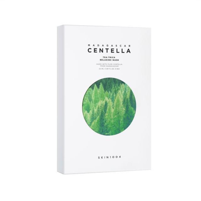 SKIN1004 Madagascar Centella Tea-Trica Relaxing Mask  24ml x 5 Sheets | Calming & Pore-Clearing Sheet Mask