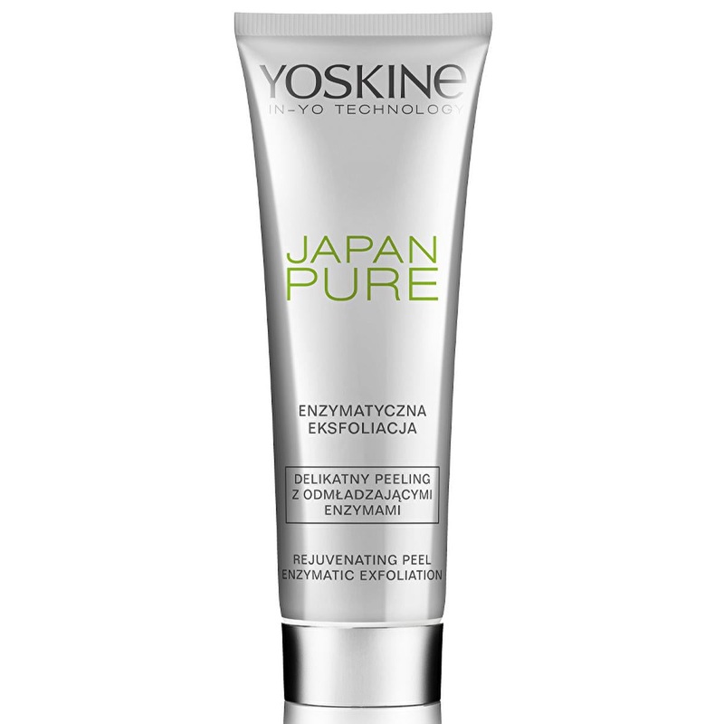 Yoskine Japan Pure Scrub: Duo-Enzyme Facial Exfoliating Peel for Wrinkle Reduction, Pore Minimizing & Skin Tone Evening –  Professional Smoothing Treatment