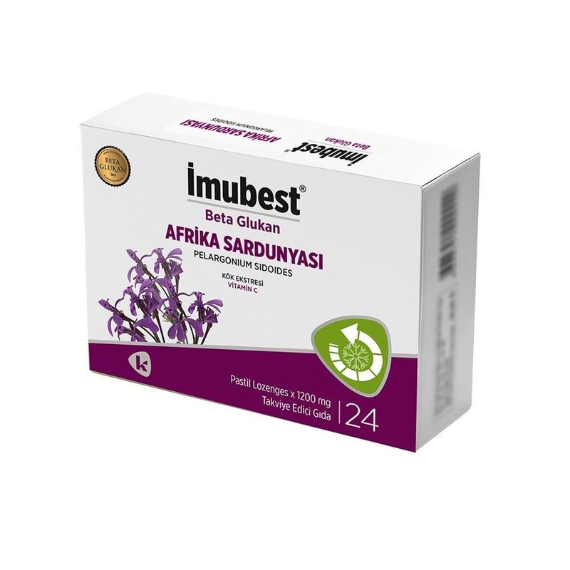 _mubest Immune Support Dietary Supplement Lozenges – Boosts Immunity with Beta Glucan, African Geranium Extract & Vitamin C – 24 Pastilles