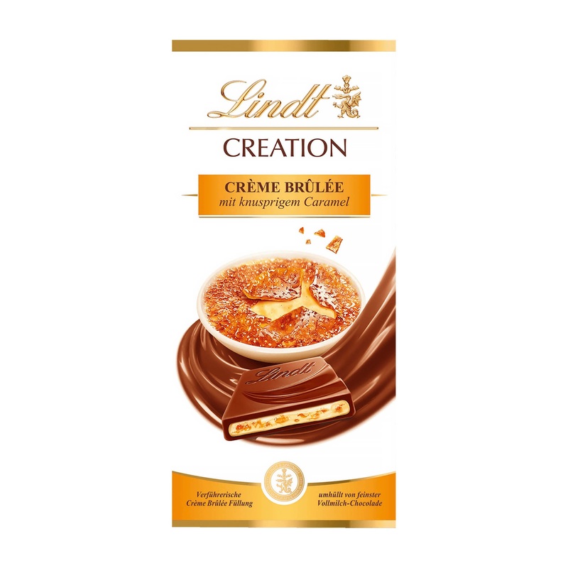 Lindt Creation Crme Brle milk chocolate bar, 150 g