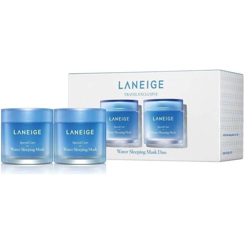 Laneige Water Sleeping Mask Gift Set  2 x 100ml or 2 x 70ml | Overnight Hydration & Radiance Boost