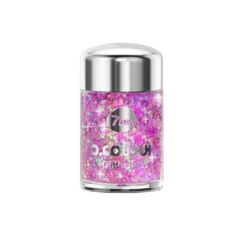 7Days B.Colour Glitter Gel for Face and Body – Vegan, Holographic Sparkle Makeup