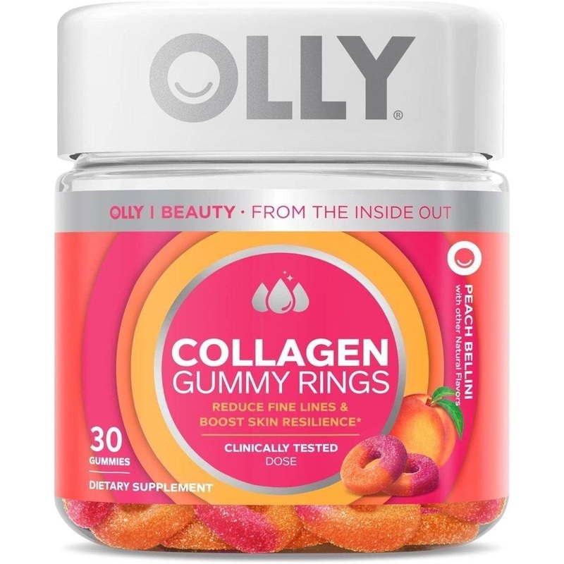 OLLY Collagen Gummy Rings  30 Count | Peach Bellini Gummies for Skin Firmness, Glow & Elasticity