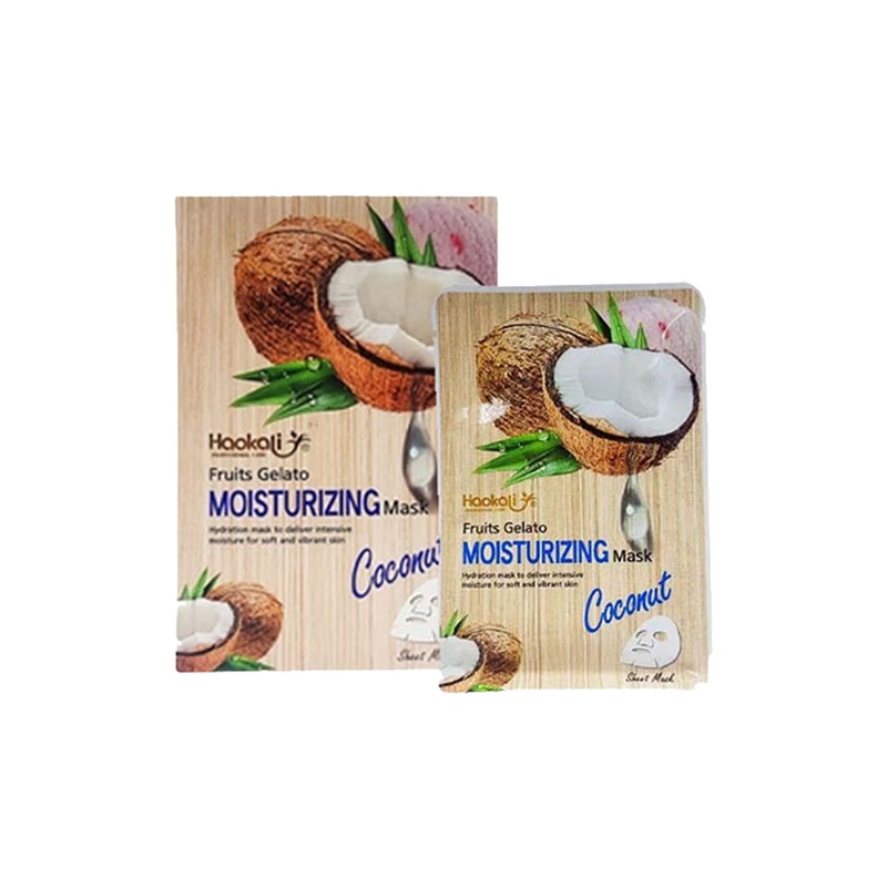 Haokali Fruits Gelato Moisturizing Coconut Sheet Mask 10pcs