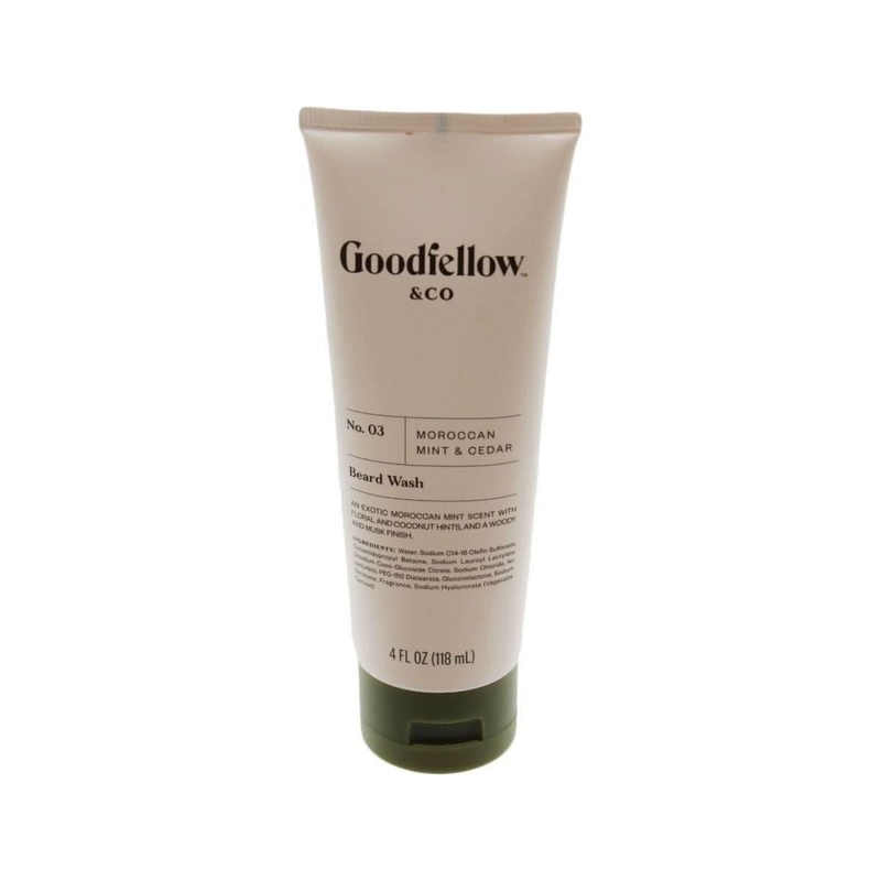 Goodfellow & Co No.03 Moroccan Mint & Cedar Beard Wash  118ml  Gentle Beard Cleanser | Fresh Mint, Cedar & Coconut Aroma