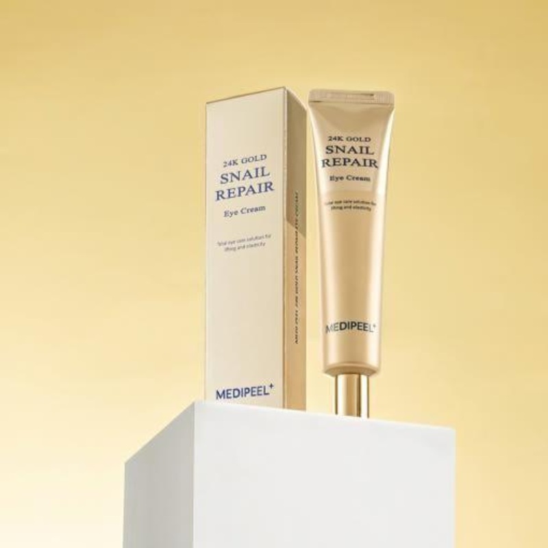 MEDIPEEL 24K Gold Snail Repair Eye Cream  40ml  Firming & Wrinkle-Reducing Eye Cream with 24K Gold & Snail Mucin for Youthful, Lifted Eyes
