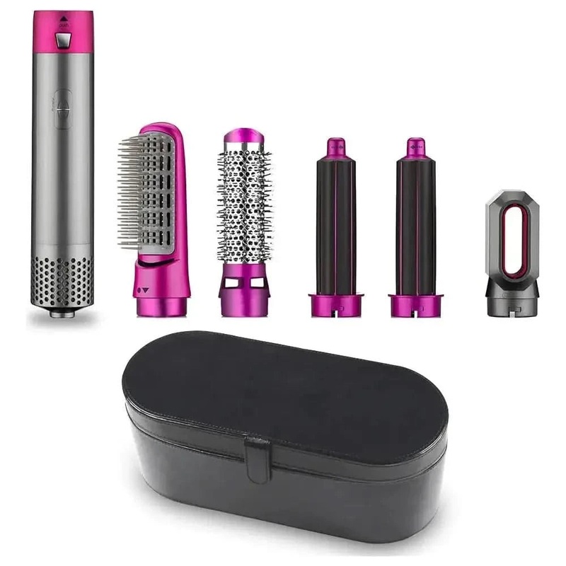 5 in 1 Hair Dryer Auto Curling Iron  Dry, Smooth, Curl & Style Like a Pro 5in1 Leather White AU
