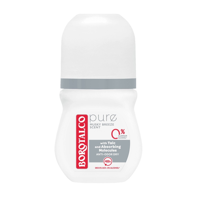 Borotalco Pure musky breeze 48h deodorant roll-on, 50 mL