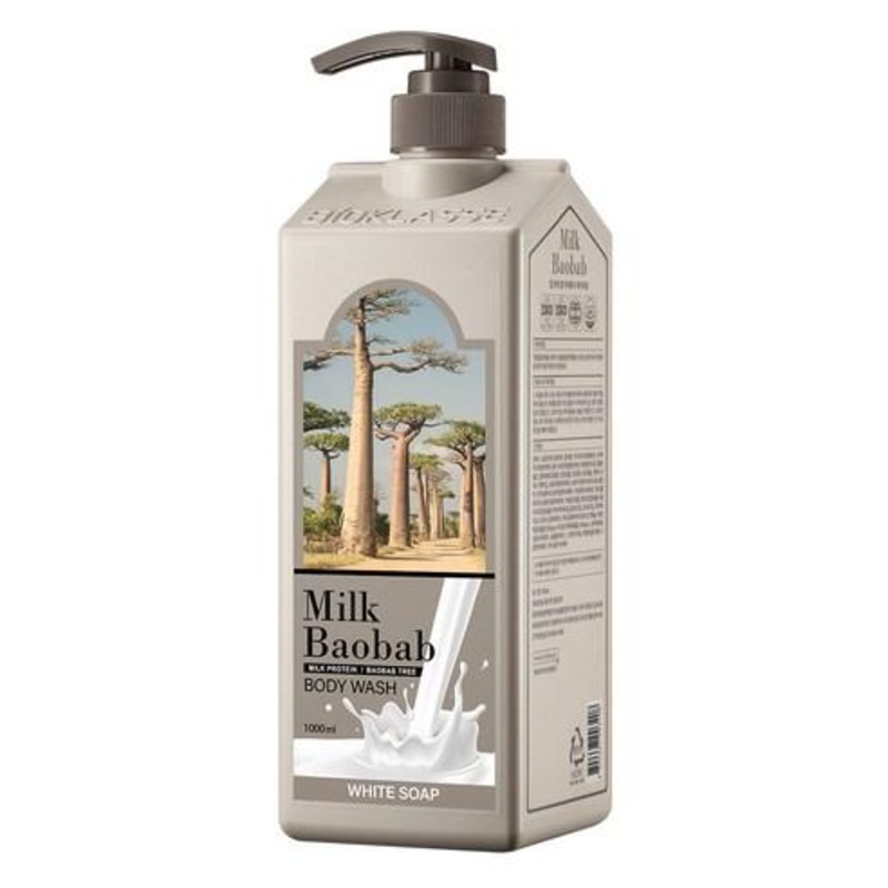 BIOKLASSE MILK BAOBAB Body Wash  1000ml | Gentle Cleansing & Long-Lasting White Soap Fragrance