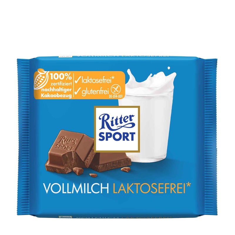 Ritter Sport Lactose-free milk chocolate bar, 100 g