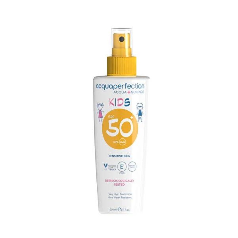 Acqua Perfection Children’s Sunscreen Spray SPF50 – Fragrance-Free, Water-Resistant Broad-Spectrum Protection