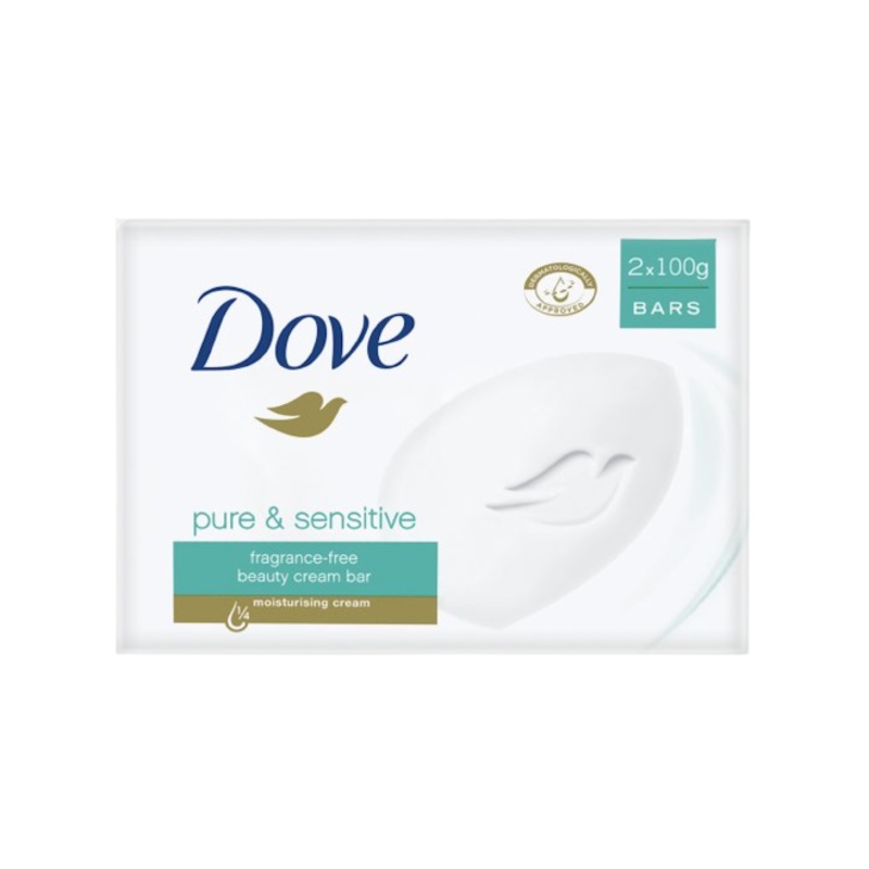 Dove Pure And Sensitive Bars 2 X 100G