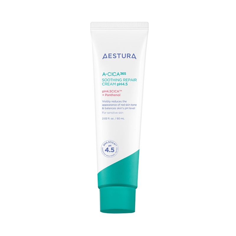 AESTURA A-Cica 365 Soothing Repair Cream pH4.5  60ml | Redness-Reducing Moisturiser for Sensitive Skin