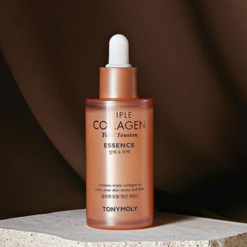 TONYMOLY Triple Collagen Total Tension Essence  50ml | Firming, Brightening & Hydrating Vegan Collagen Formula