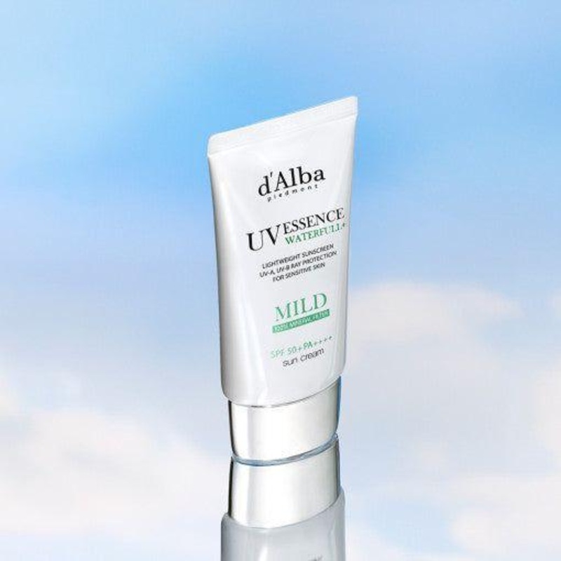 d’Alba Waterfull Mild Sun Cream 50ml | SPF Protection with Lightweight, Non-Sticky Finish