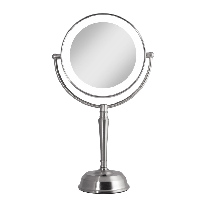 Zadro 11″ Round LED Rotating USB Charging Port Mirror 10X/1X LURV410