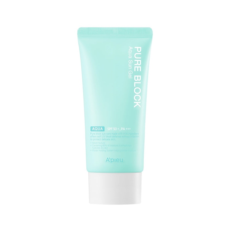 A’pieu Pure Block Aqua Sun Gel SPF50+/PA+++  50ml | Lightweight, Hydrating Daily Sunscreen