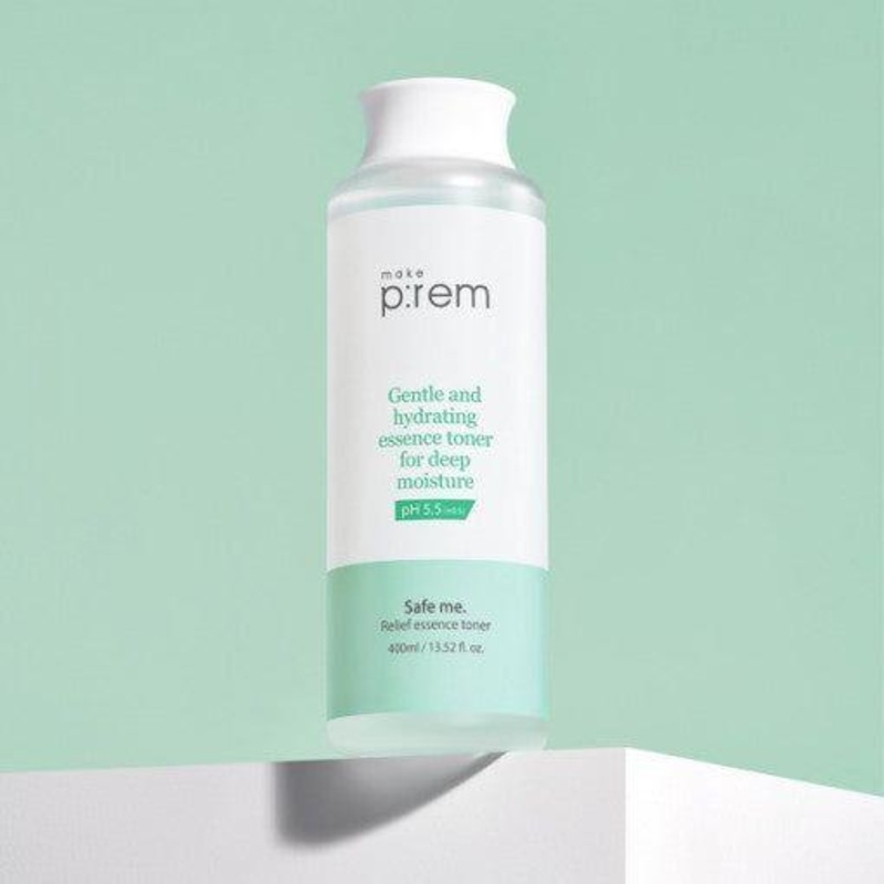 make p:rem Safe Me. Relief Essence Toner – 400ml | pH-Balancing & Hydrating Toner
