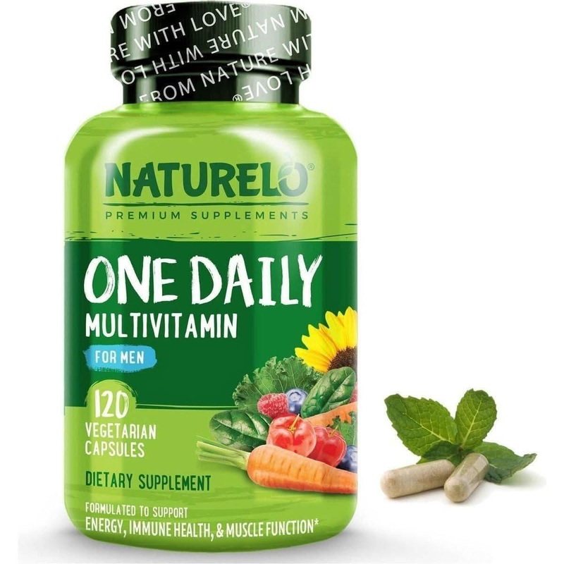 Naturelo One Daily Multivitamin for Men – 120 Capsules | Complete Plant-Based Nutrition 120 Count (Pack Of 1)