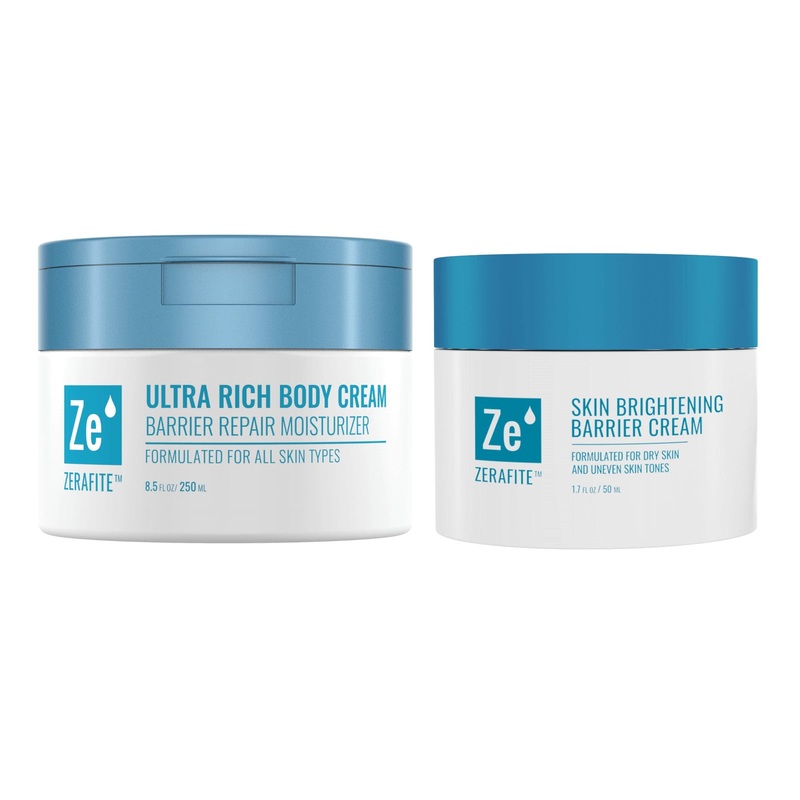 Zerafite Skin Brightening Moisturizer & Barrier Repair Body Cream Duo