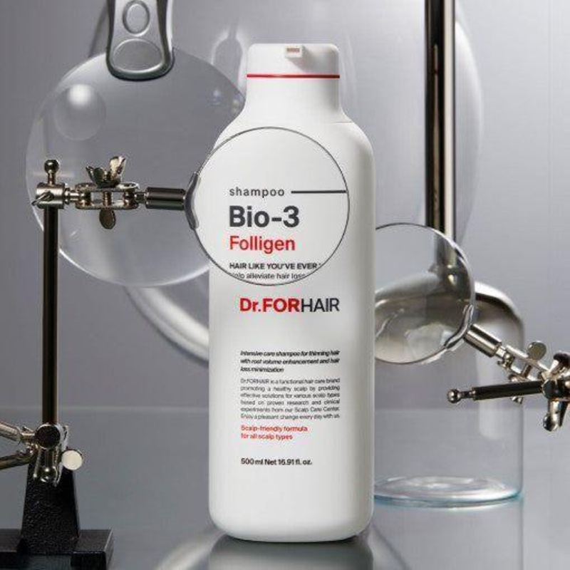 Dr.FORHAIR Bio-3 Folligen Shampoo  500ml Advanced Scalp Therapy for Hair Loss Prevention & Volume Boost