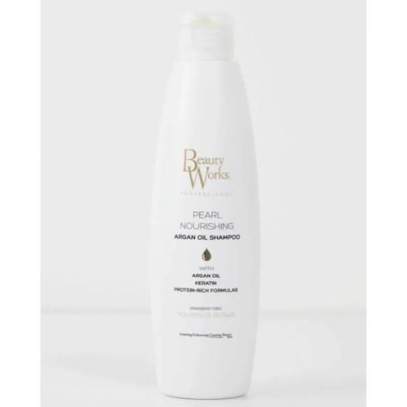 Beauty Works Pearl Nourishing Argan Shampoo  250ml | Hydrating & Shine-Boosting Cleanser