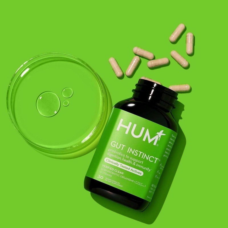 HUM Gut Instinct – 30-Day Supply | Vegan Probiotic for Gut Health & Digestion 30-Day Supply