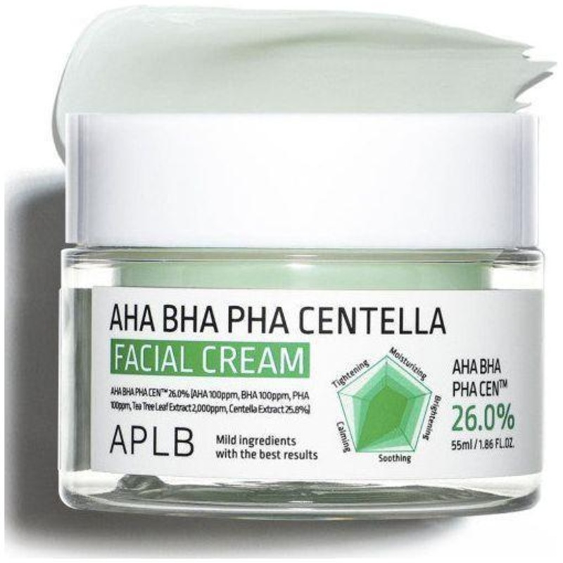 APLB AHA BHA PHA Centella Facial Cream  70ml | Exfoliating