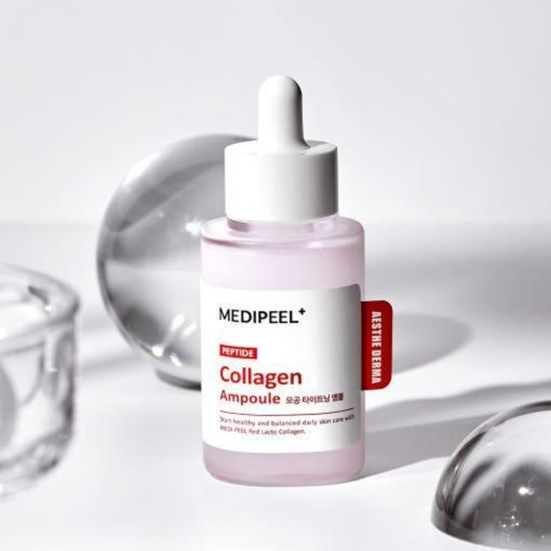 MEDIPEEL Red Lacto Collagen Ampoule  50ml  Anti-Aging, Firming & Brightening Serum with Collagen, Hyaluronic Acid & Niacinamide