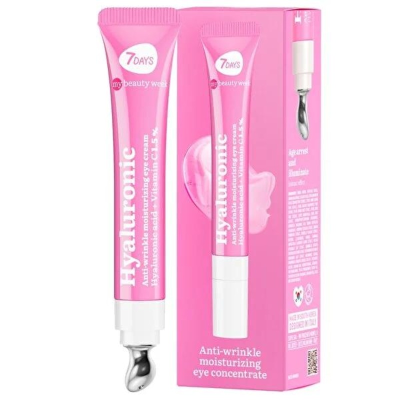 7Days Hyaluronic Acid Eye Cream: Hydrates, Reduces Wrinkles & Dark Circles – Brightening, Cooling, Korean Skincare