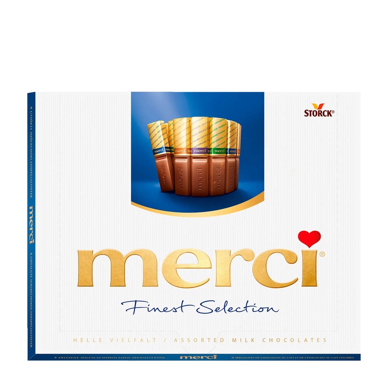 merci Finest Selection Light Variety Milk Chocolate Bars, 250 g