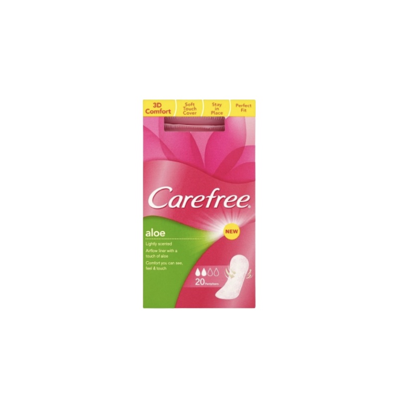 Carefree Cotton Aloe 20 Pantliners