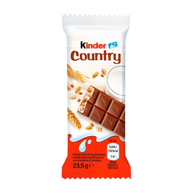 kinder Country cereal chocolate bar, 23.5 g