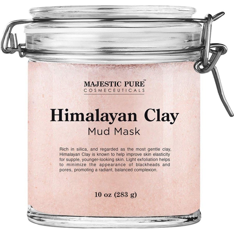 Majestic Pure Himalayan Clay Mud Mask  300ml | Detoxifying, Brightening & Pore-Refining Pink Clay Face Mask 10 Ounce (Pack Of 1)