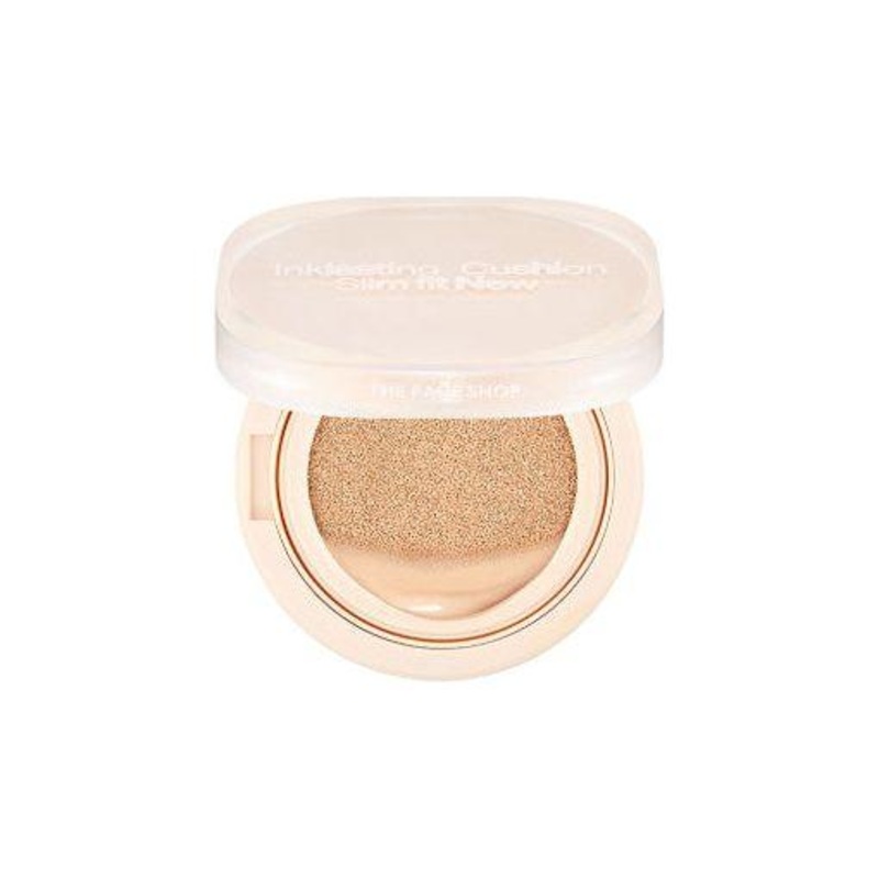 THE FACE SHOP Ink Lasting Cushion Slim Fit New SPF35 PA++ – 12g | High-Coverage, Semi-Matte Vegan Cushion