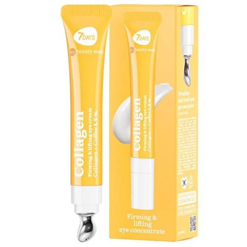 7Days My Beauty Week Collagen Eye Cream: Anti-Wrinkle, Lifting, Dark Circle Reduction, & Cryo Cooling – Korean Skincare