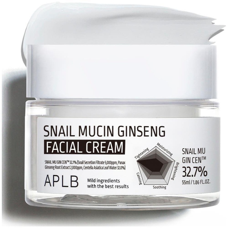 APLB Snail Mucin Ginseng Facial Cream  55ml | Intense Repair, Hydration & Firming Care for Sensitive Skin