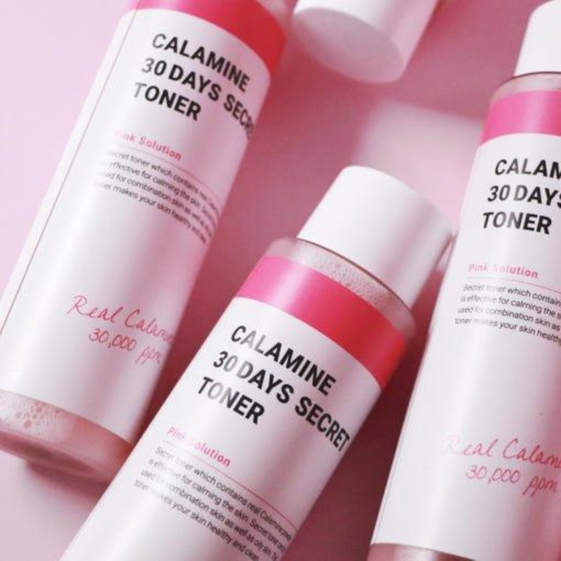 K-SECRET Calamine 30 Days Secret Toner  160ml | Pore-Tightening, Acne-Calming Toner for Oily & Blemish-Prone Skin