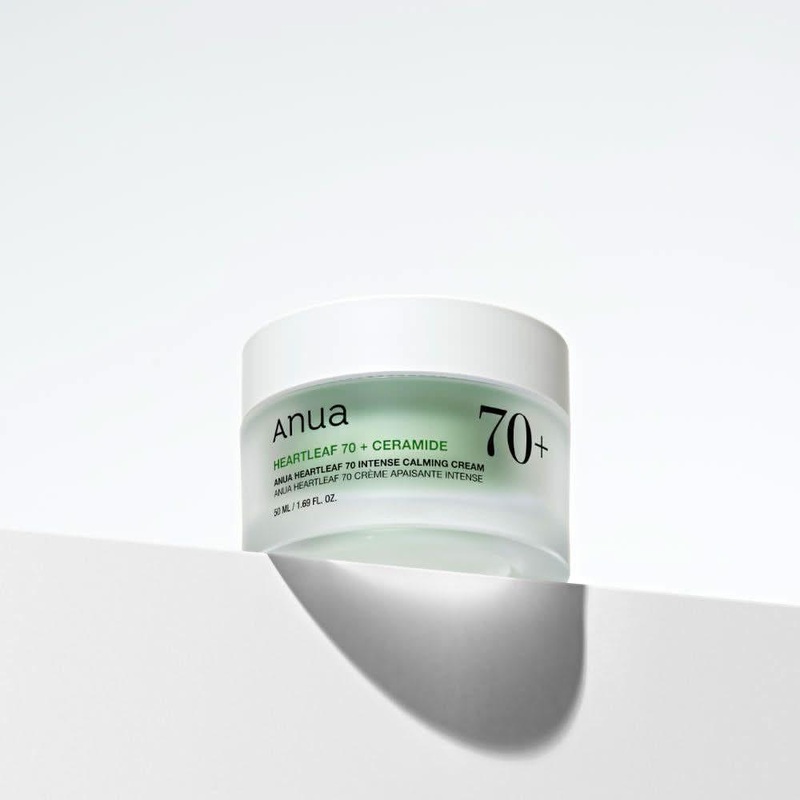Anua Heartleaf 70% Intense Calming Cream  50ml | Rich, Soothing Moisturiser for Sensitive, Irritated Skin