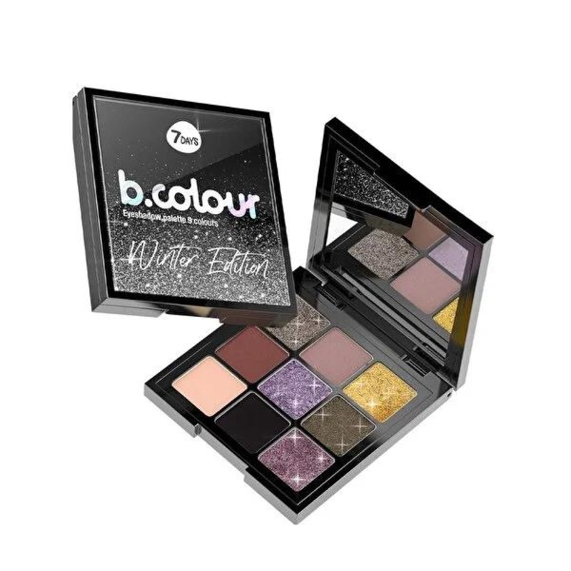 7Days B.Colour Queen Alexa Eyeshadow Palette – Winter Edition: Vegan, Highly Pigmented, Long-Lasting Matte & Shimmer Eyeshadow for All Eye Colors