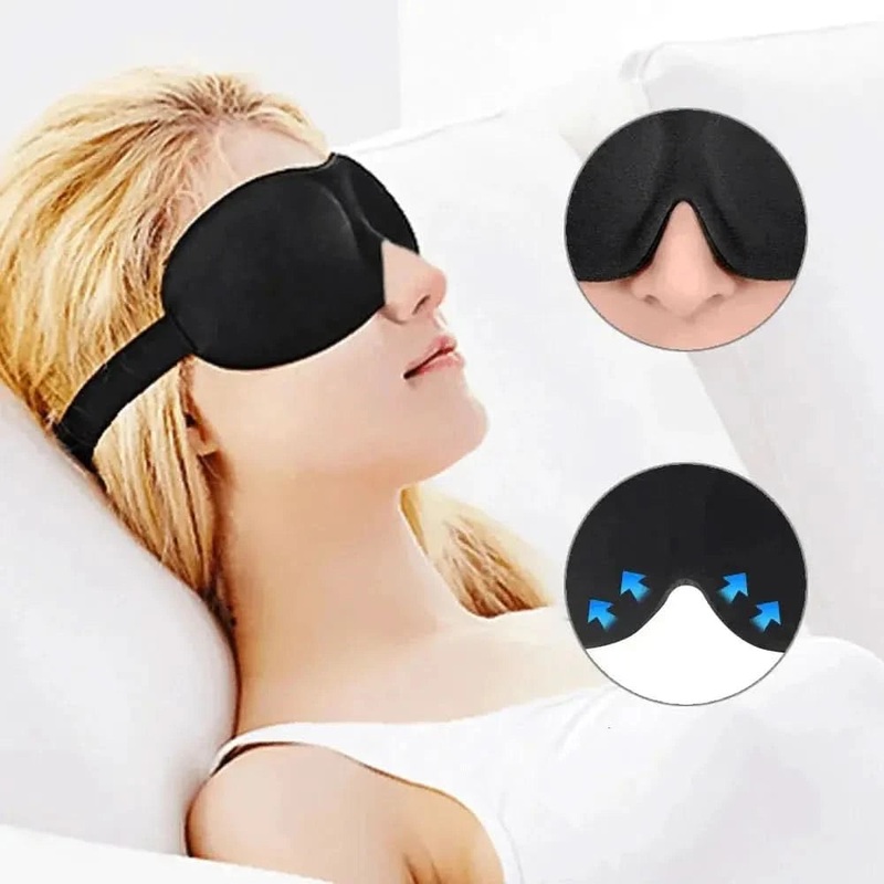 3D Sleep Mask for Ultimate Rest & Relaxation Black